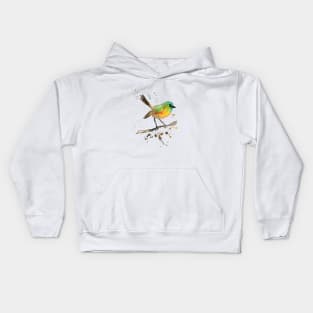 Songbird on branch Kids Hoodie